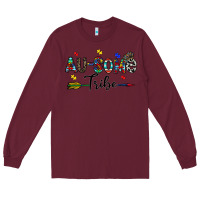 Burgundy au some tribe Long Sleeve Tee - CowhideDigitalArt