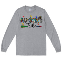 Heather Grey au some tribe Long Sleeve Tee - CowhideDigitalArt