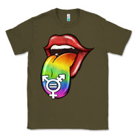 Army Green Pride LGBT Sign Tongue Classic Tee - Jasminsmagicworld