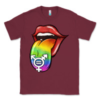 Burgundy Pride LGBT Sign Tongue Classic Tee - Jasminsmagicworld