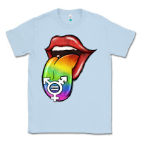 Dusty Blue Pride LGBT Sign Tongue Classic Tee - Jasminsmagicworld