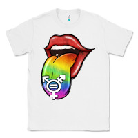 White Pride LGBT Sign Tongue Classic Tee - Jasminsmagicworld