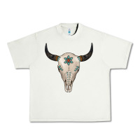 Pistachio Turquoise Bull Skull Urban Heavy Tee - Jasminsmagicworld