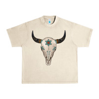 Sandshell Turquoise Bull Skull Urban Heavy Tee - Jasminsmagicworld