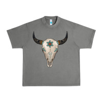 Tornado Turquoise Bull Skull Urban Heavy Tee - Jasminsmagicworld