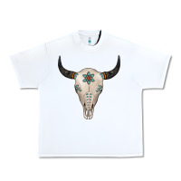 Turquoise Bull Skull Urban Heavy Tee | Teevron