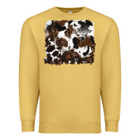Antique Gold leopard cowhide background Premium Sweatshirt - RanaPortraitStore