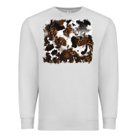 Dove Grey leopard cowhide background Premium Sweatshirt - RanaPortraitStore