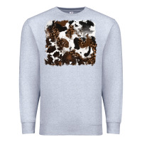 Heather Grey leopard cowhide background Premium Sweatshirt - RanaPortraitStore