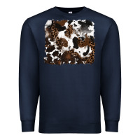 Navy leopard cowhide background Premium Sweatshirt - RanaPortraitStore
