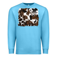 Ocean Blue leopard cowhide background Premium Sweatshirt - RanaPortraitStore