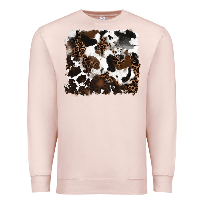 Leopard Cowhide Background Premium Sweatshirt by RanaPortraitStore | Teevron