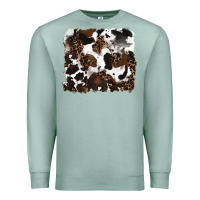 Seafoam leopard cowhide background Premium Sweatshirt - RanaPortraitStore