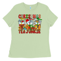 Matcha Christmas tea junkie Ladies Tee - CowhideDigitalArt