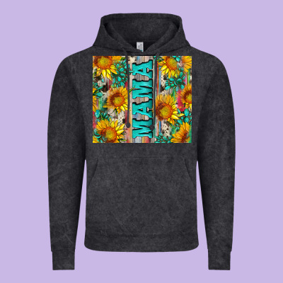 Mama Wıth Sunflowers And Gemstone Vintage Hoodie Designed By Artiststas