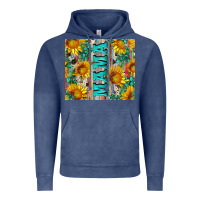 Vintage Denim mama wıth sunflowers and gemstone Vintage Hoodie - Artiststas