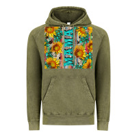 Vintage Olive mama wıth sunflowers and gemstone Vintage Hoodie - Artiststas