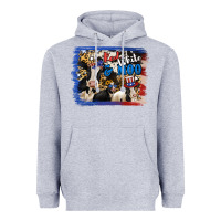 Heather Grey Red White Moo Heifers Heavyweight Hoodie - RanaPortraitStore