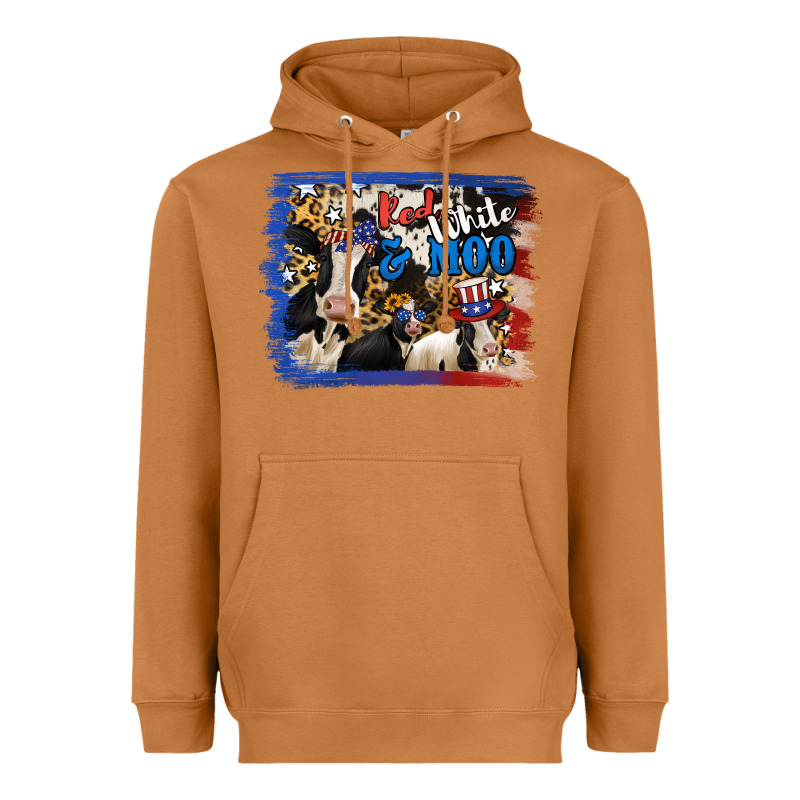 Red White Moo Heifers Heavyweight Hoodie by RanaPortraitStore | Teevron