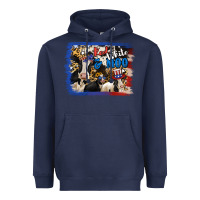 Navy Red White Moo Heifers Heavyweight Hoodie - RanaPortraitStore