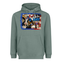 Sage Red White Moo Heifers Heavyweight Hoodie - RanaPortraitStore