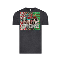 Vintage Black mooey Christmas Vintage Tee - CowhideDigitalArt