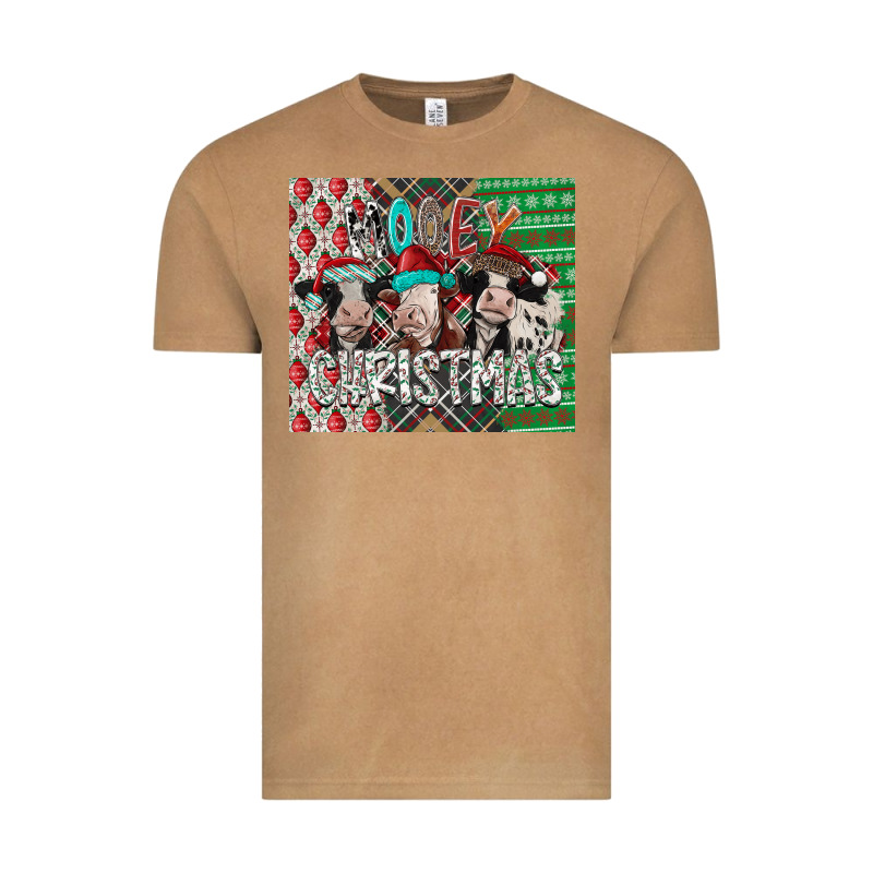 Mooey Christmas Vintage Tee by CowhideDigitalArt | Teevron