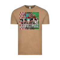 Vintage Coffee mooey Christmas Vintage Tee - CowhideDigitalArt