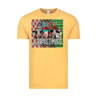 Vintage Mustard mooey Christmas Vintage Tee - CowhideDigitalArt