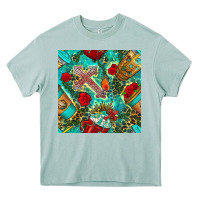Arona faith coffee cup and cross with leopard and roses seamless pattern bbs Heavy Core Tee - BundleAndBundleShop