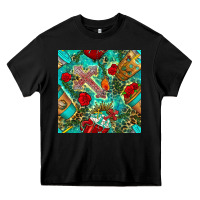 Black faith coffee cup and cross with leopard and roses seamless pattern bbs Heavy Core Tee - BundleAndBundleShop