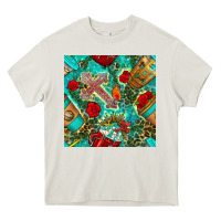 Faith Coffee Cup And Cross With Leopard And Roses Seamless Pattern Bbs Heavy Core Tee | Teevron