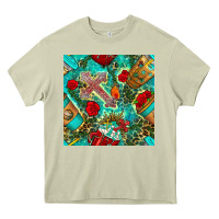 Mossy faith coffee cup and cross with leopard and roses seamless pattern bbs Heavy Core Tee - BundleAndBundleShop