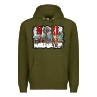 Army Green noel with windmill and farm Premium Hoodie - RanaPortraitStore