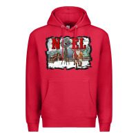 Cardinal noel with windmill and farm Premium Hoodie - RanaPortraitStore