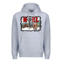 Heather Grey noel with windmill and farm Premium Hoodie - RanaPortraitStore