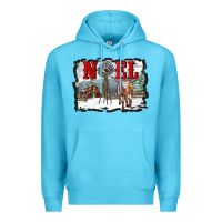 Ocean Blue noel with windmill and farm Premium Hoodie - RanaPortraitStore