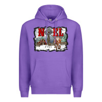 Purple noel with windmill and farm Premium Hoodie - RanaPortraitStore