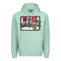 Seafoam noel with windmill and farm Premium Hoodie - RanaPortraitStore