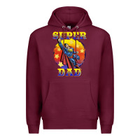 Burgundy super dad Premium Hoodie - BarkalooDesign