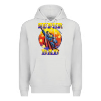 Dove Grey super dad Premium Hoodie - BarkalooDesign