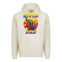 Oatmeal Heather super dad Premium Hoodie - BarkalooDesign
