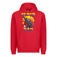 Red super dad Premium Hoodie - BarkalooDesign