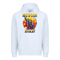 White super dad Premium Hoodie - BarkalooDesign