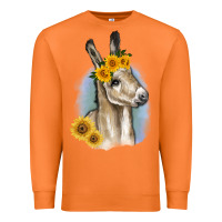 Carrot Sunflower Baby Donkey Premium Sweatshirt - RanaPortraitStore
