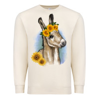 Sandshell Sunflower Baby Donkey Premium Sweatshirt - RanaPortraitStore
