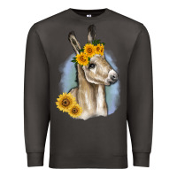 Smoke Sunflower Baby Donkey Premium Sweatshirt - RanaPortraitStore
