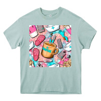 Arona hospital nurse coffee cups with leopard seamless pattern bbs Heavy Core Tee - BundleAndBundleShop