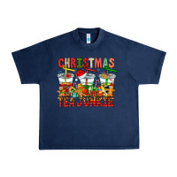 Navy Christmas tea junkie Urban Heavy Tee - CowhideDigitalArt