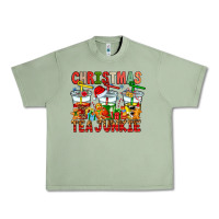 Oil Green Christmas tea junkie Urban Heavy Tee - CowhideDigitalArt